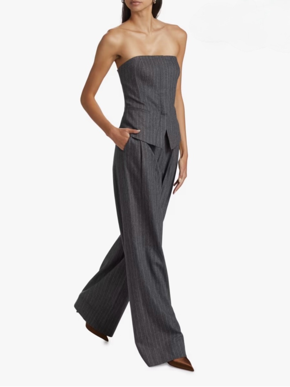 A.L.C. Charles Wool/Cashmere Pinstripe Pant
